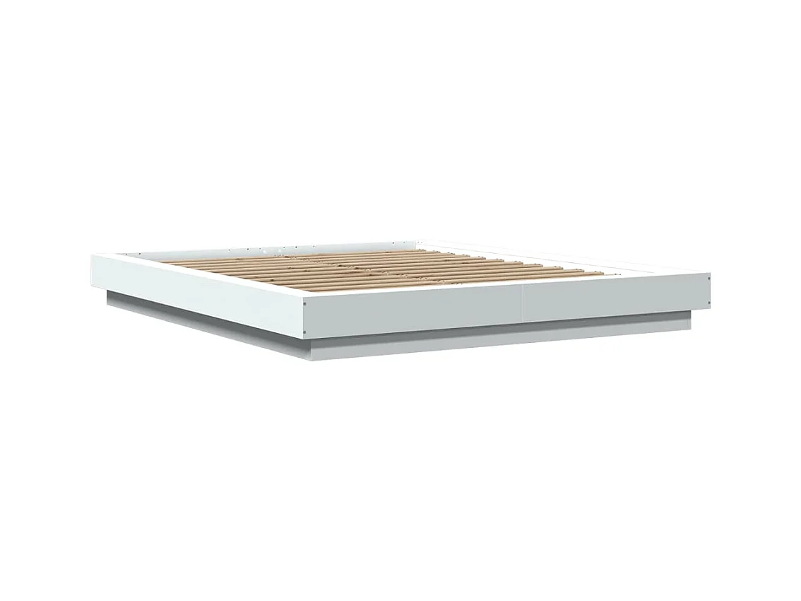 Cadre de lit sans matelas blanc 160x200 cm