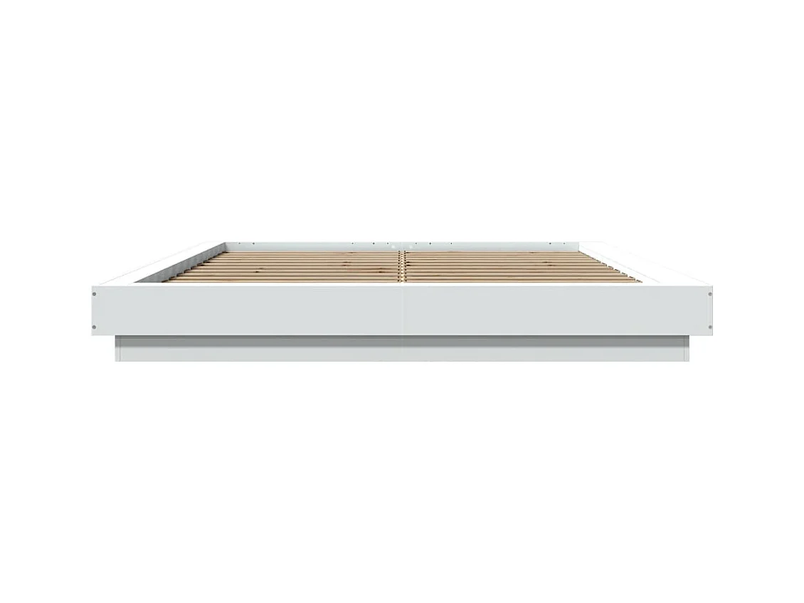 Cadre de lit sans matelas blanc 160x200 cm