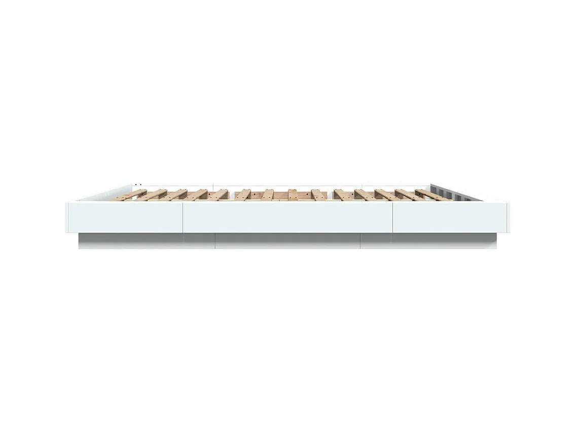 Cadre de lit sans matelas blanc 160x200 cm