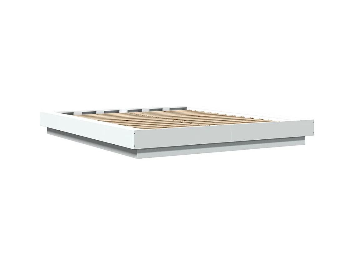 Cadre de lit sans matelas blanc 160x200 cm