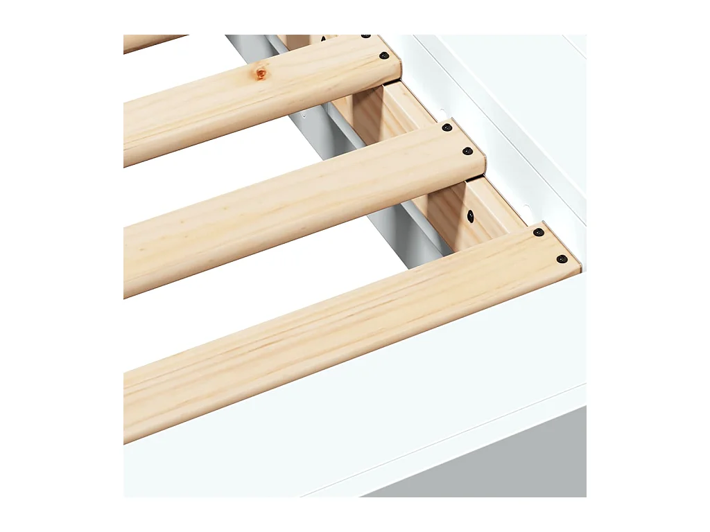 Cadre de lit sans matelas blanc 160x200 cm