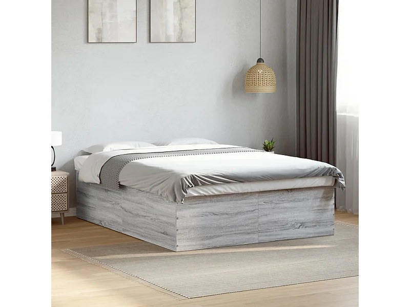Cadre de lit sans matelas sonoma gris 160x200 cm