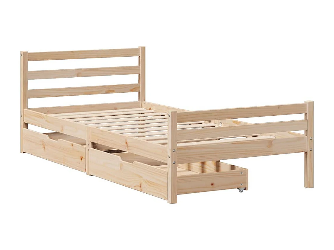 Bedframe zonder matras massief grenenhout 100x200 cm