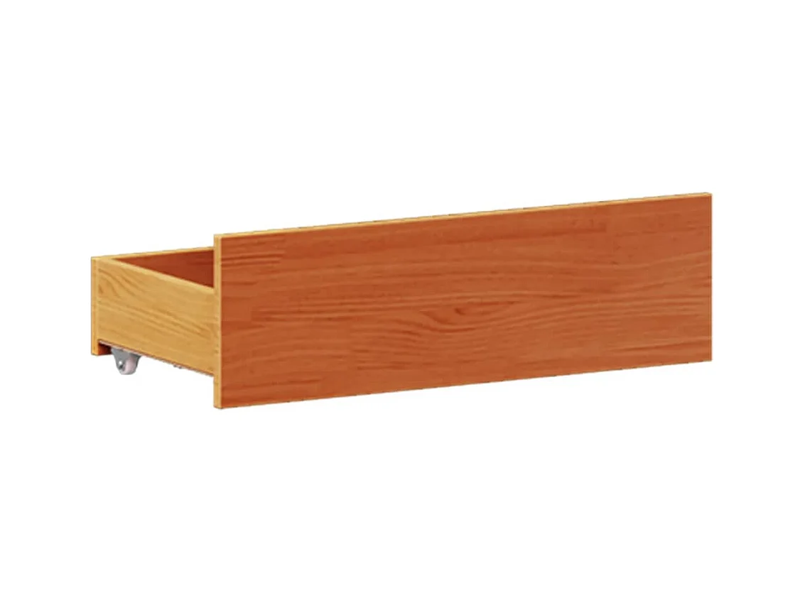Cadre de lit sans matelas avec tête de lit brun cire 135x190 cm