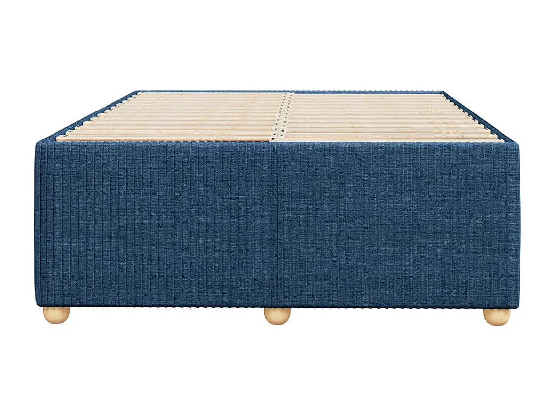 Cadre de lit sans matelas bleu 120x200 cm tissu