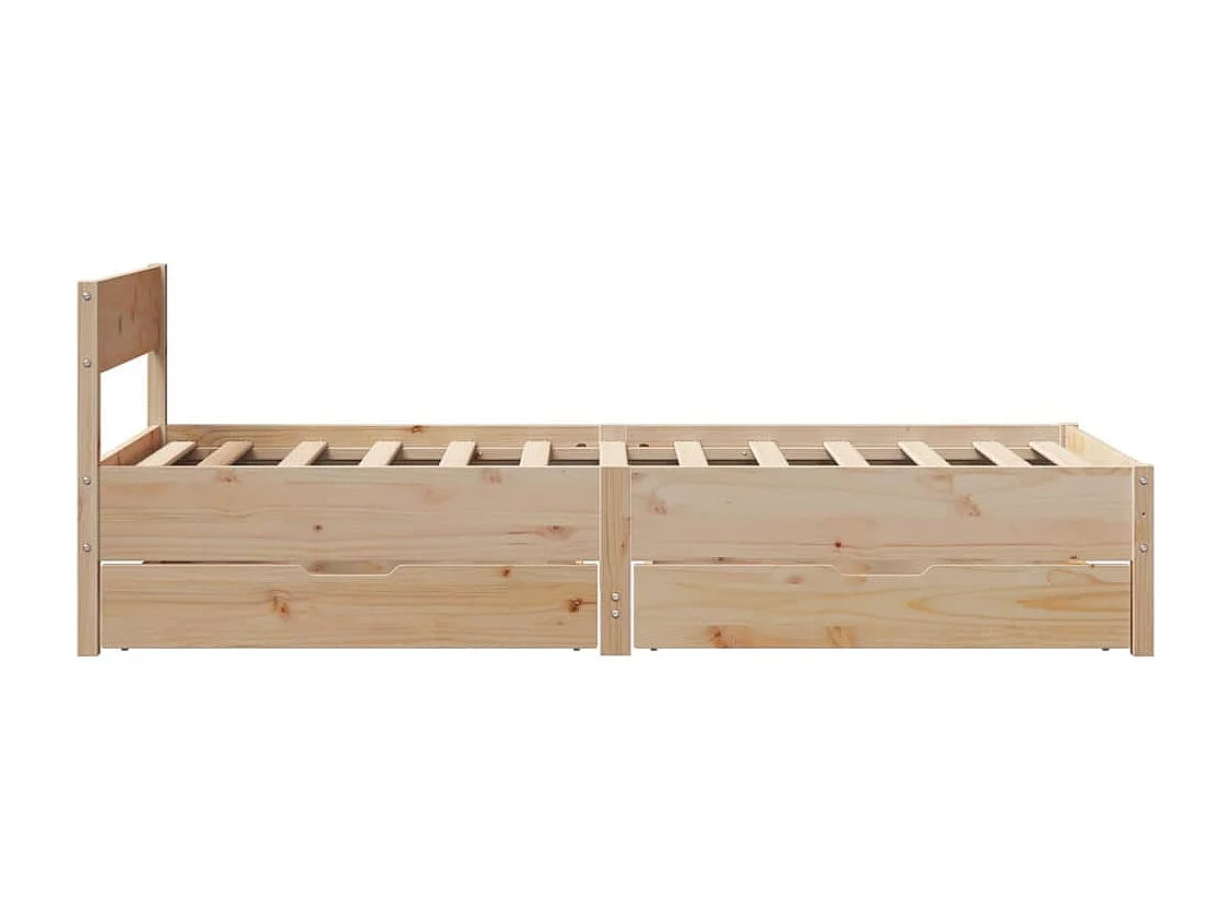 Cadre de lit sans matelas 100x200 cm bois massif de pin