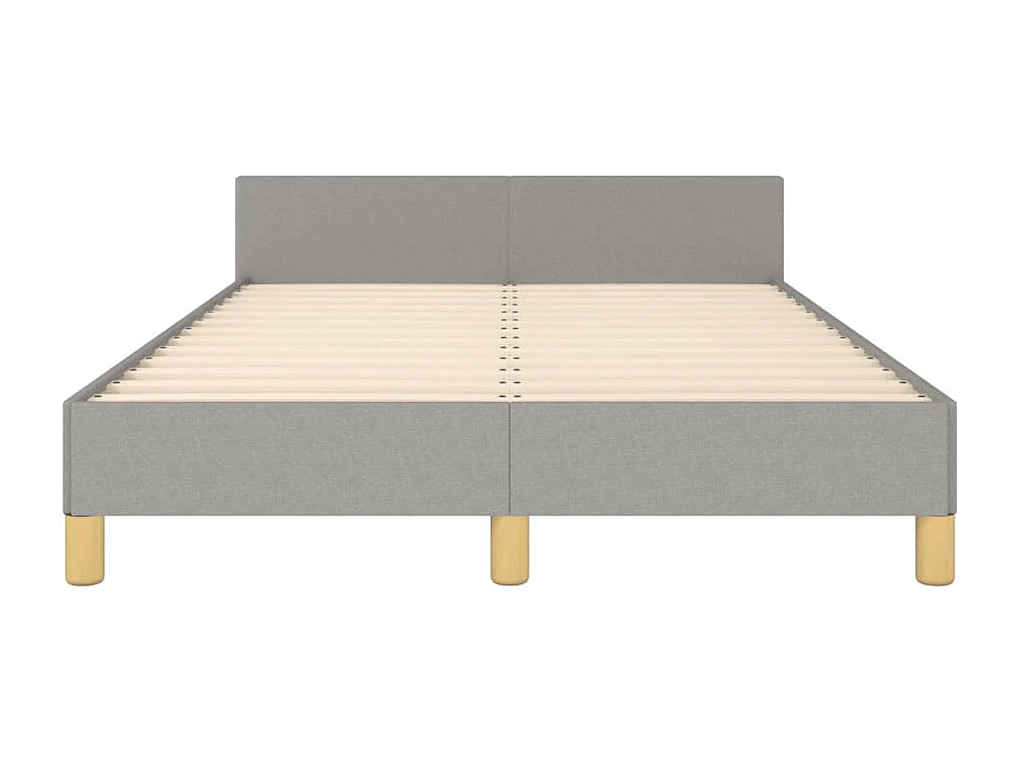 Bedframe met hoofdbord lichtgrijs 120x190 cm