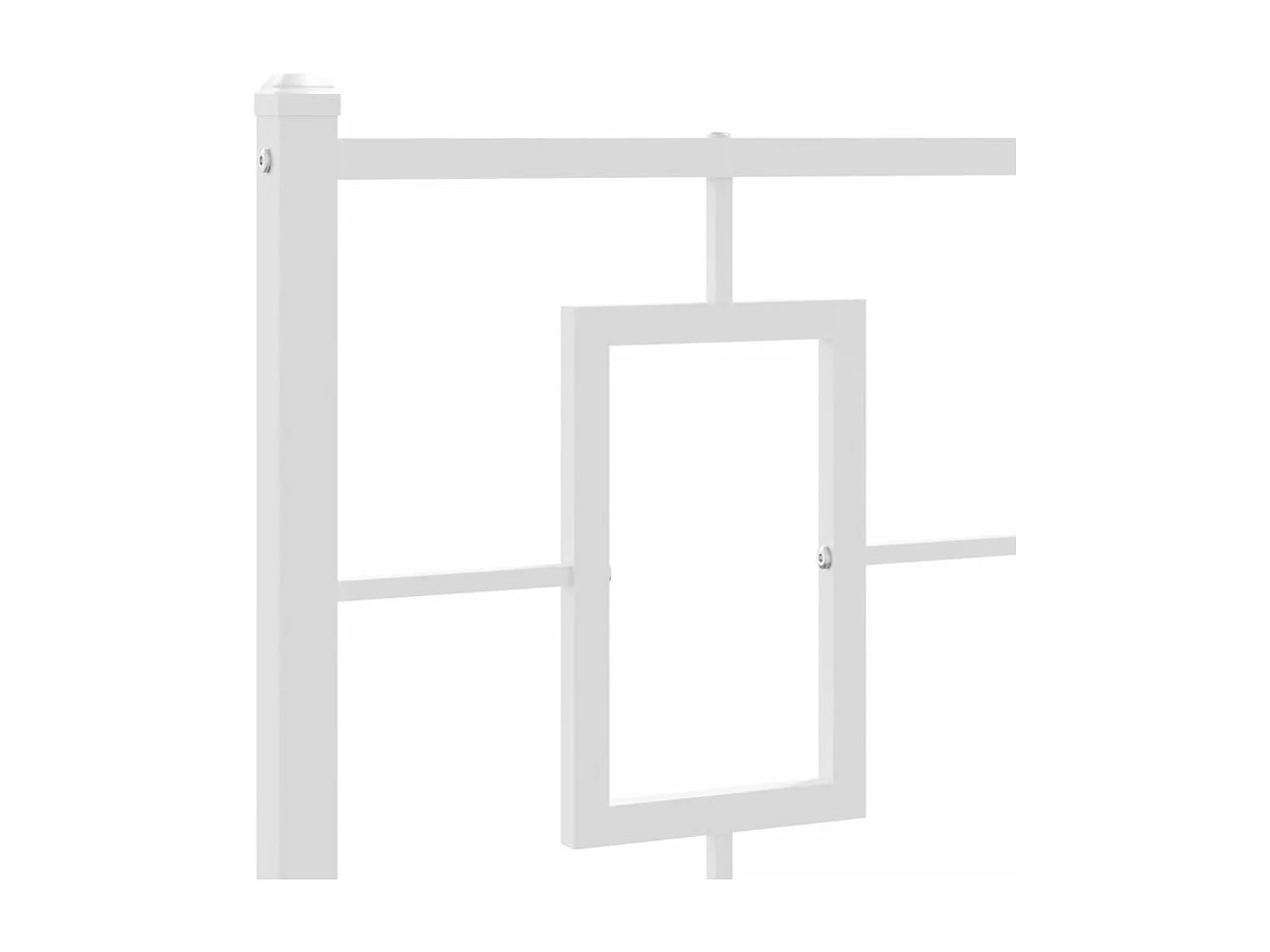 Estrutura de cama com cabeceira e pés 107x203 cm metal branco
