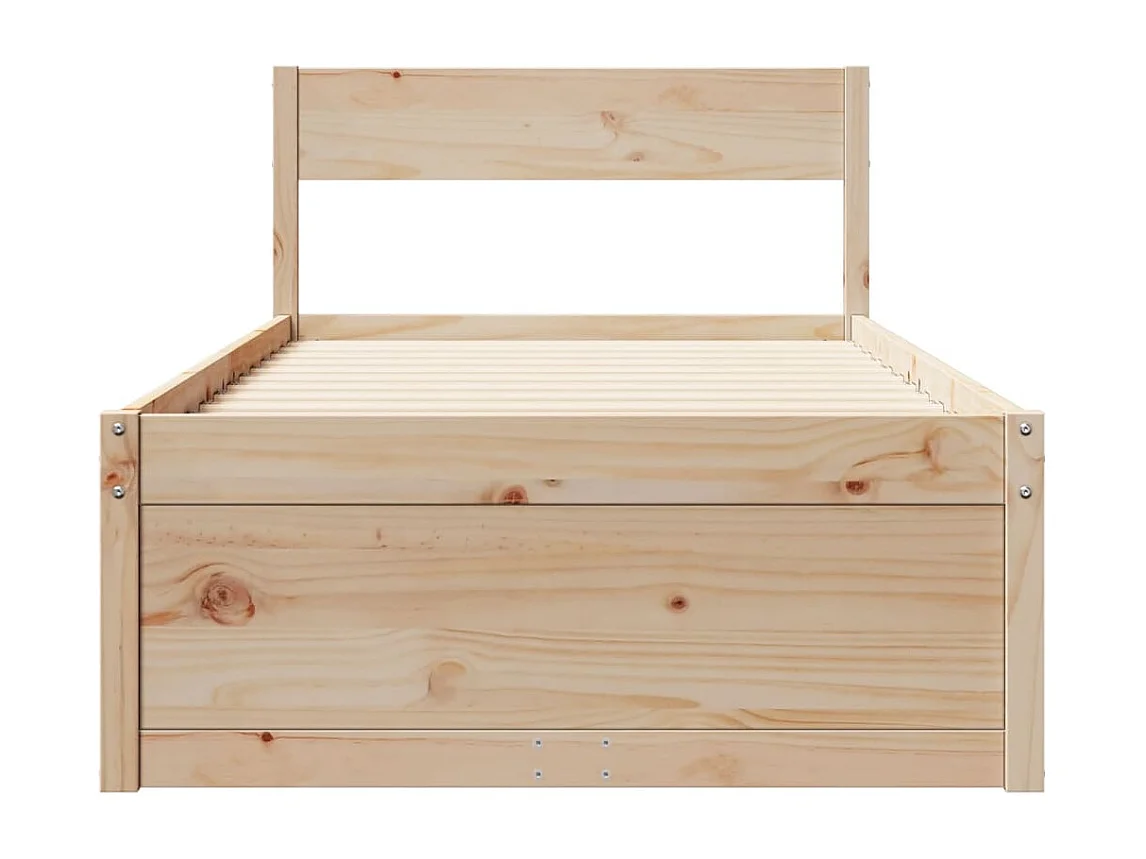 Cadre de lit sans matelas 75x190 cm bois de pin massif