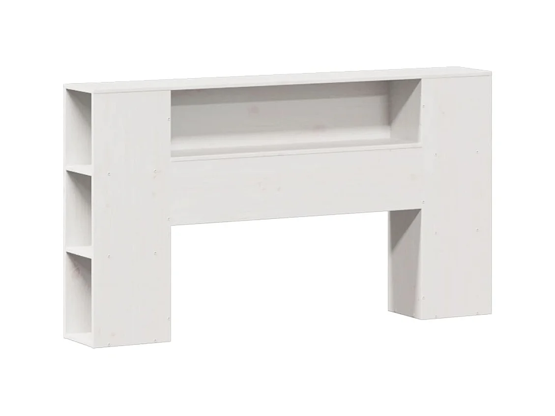 Letto Libreria senza Materasso Bianco 140x190 cm Legno di Pino