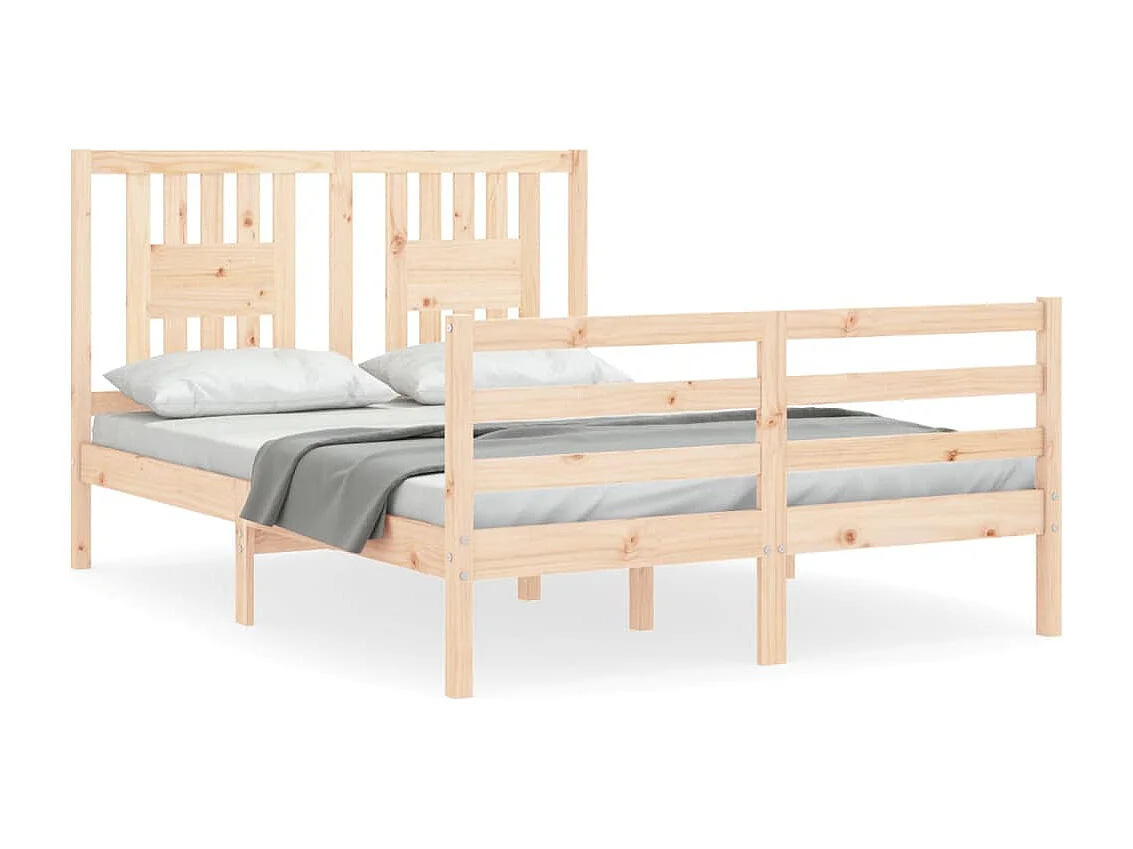 Cadre de lit sans matelas bois massif