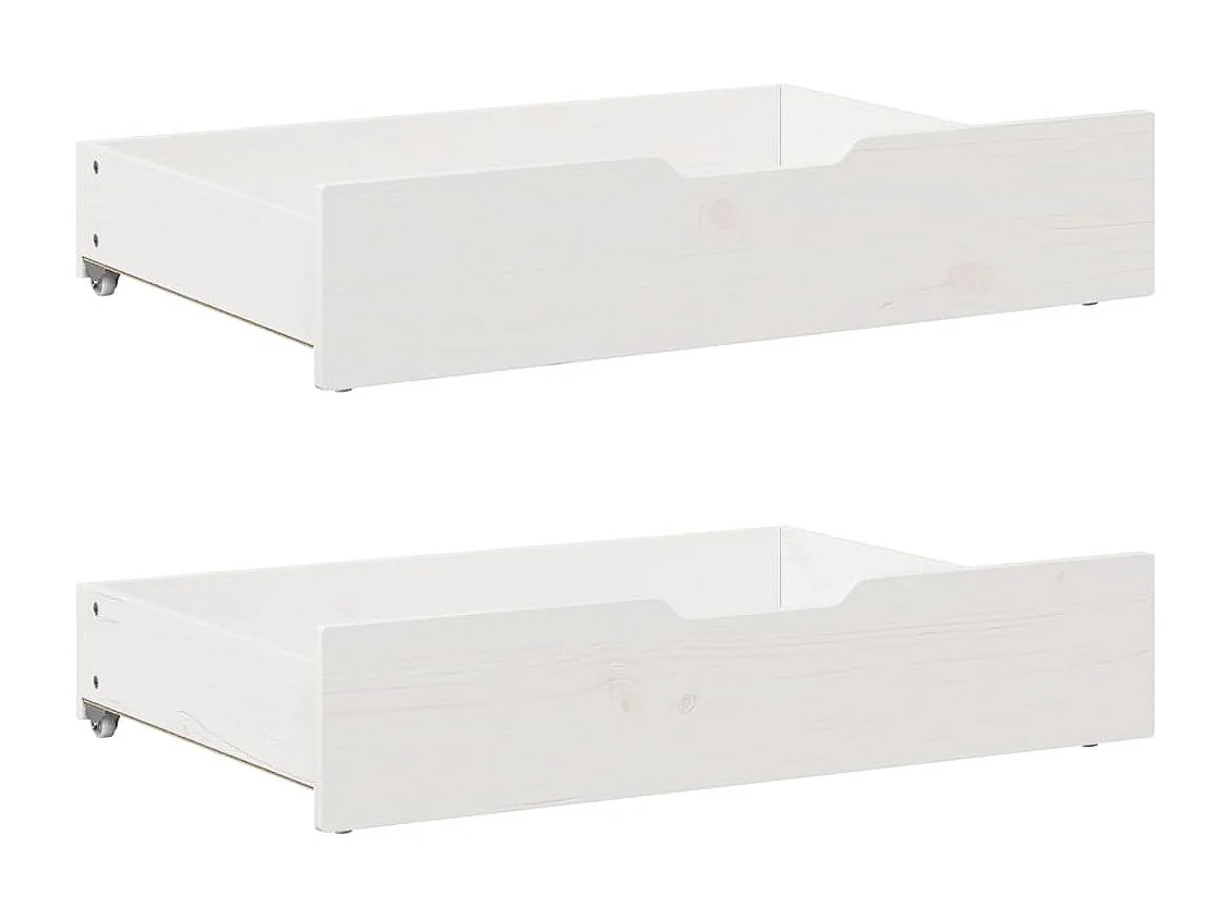 Letto senza Materasso Bianco 140x190 cm Legno Massello di Pino