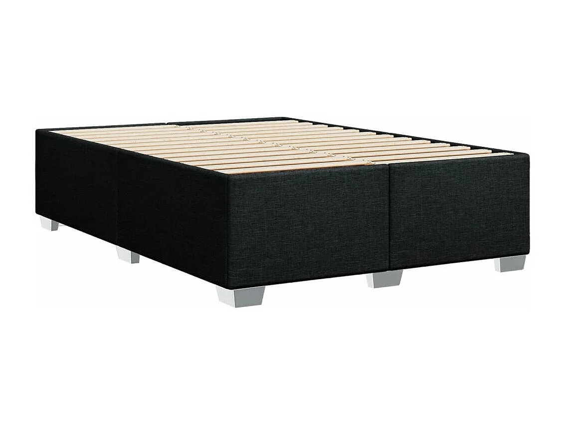 Cama sin colchón tela negro 140x190 cm