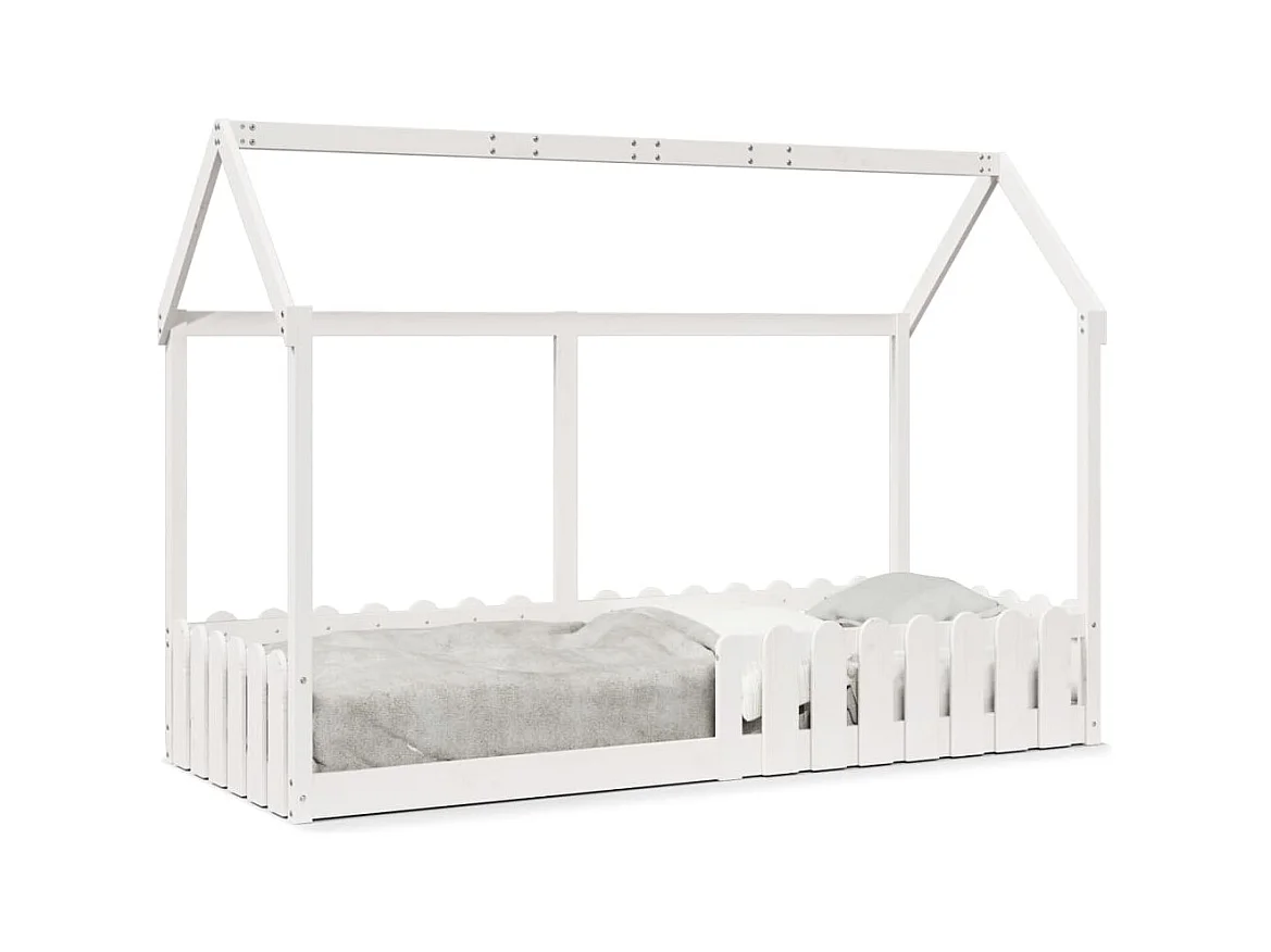 Cadre de lit d'enfants forme de maison sans matelas 80x200 cm