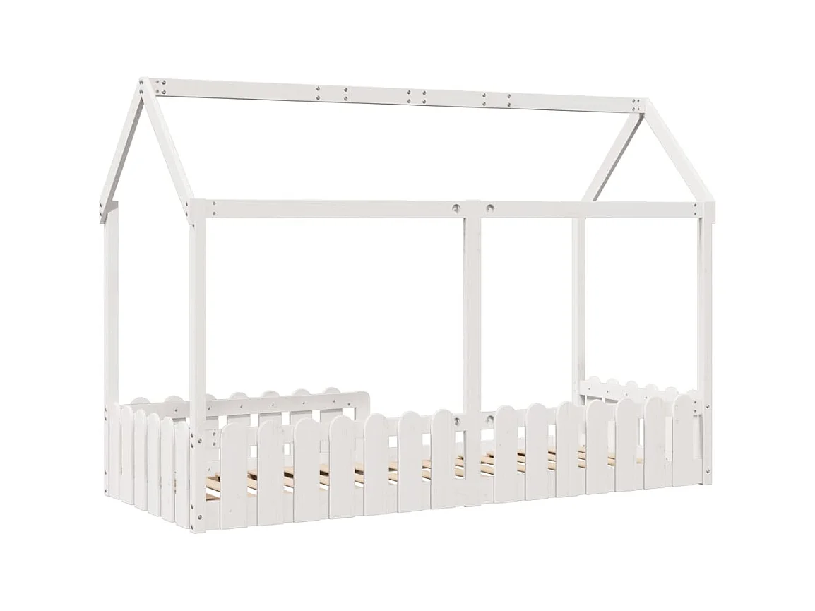 Cadre de lit d'enfants forme de maison sans matelas 80x200 cm