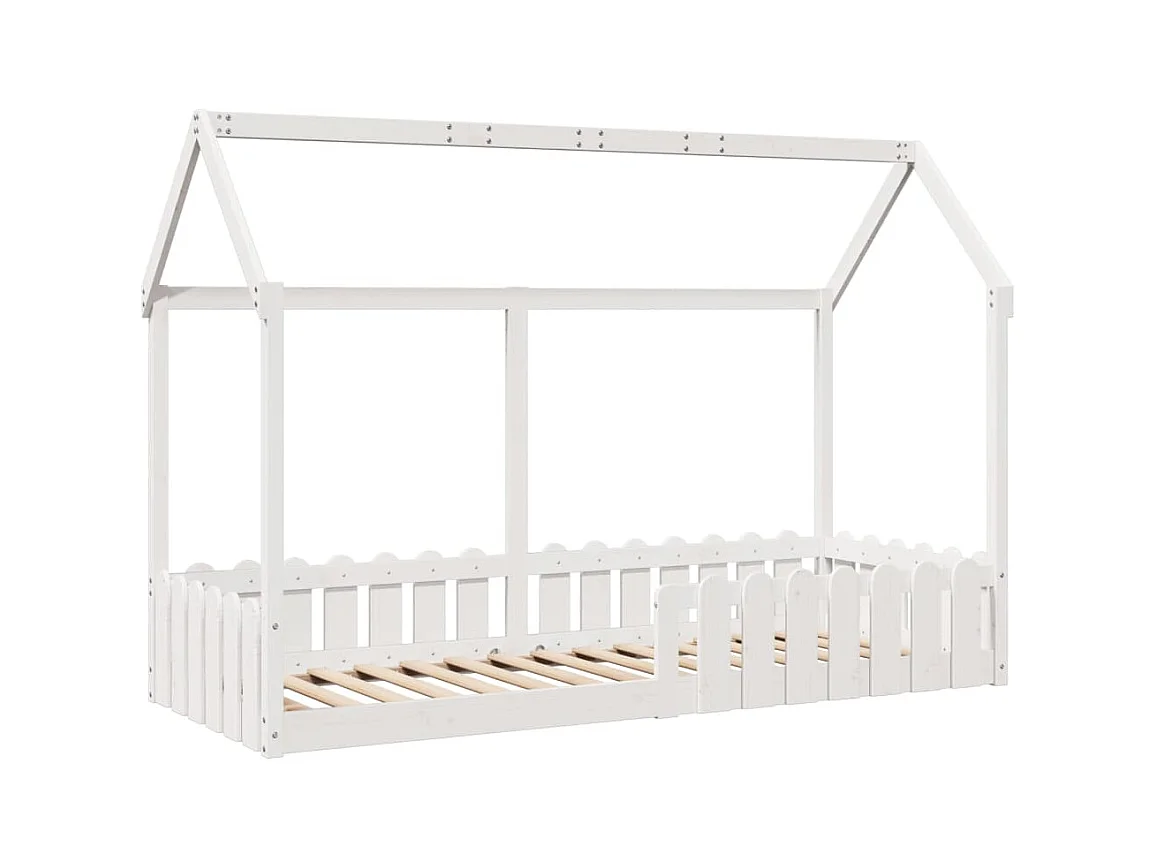 Cadre de lit d'enfants forme de maison sans matelas 80x200 cm