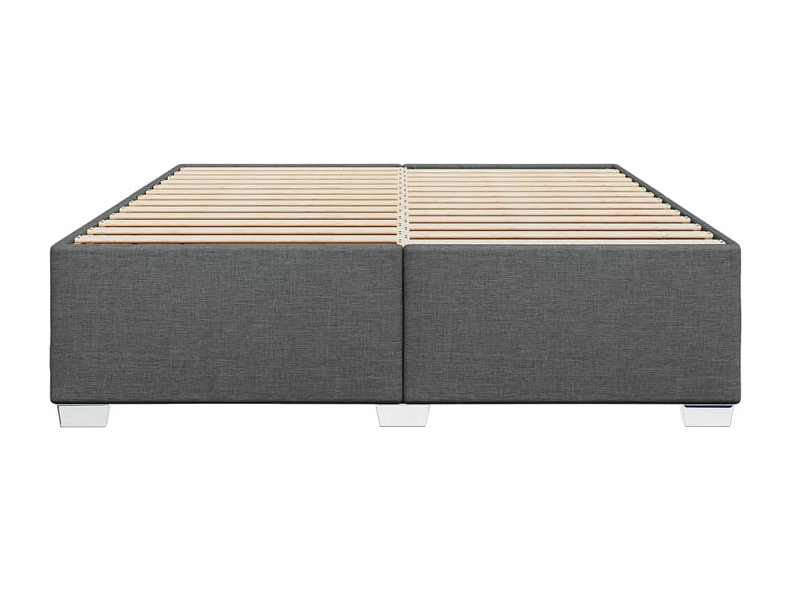 Bettgestell ohne Matratze Dunkelgrau 200x200 cm Stoff