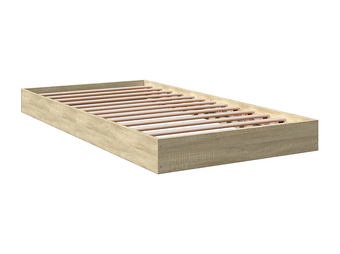 Cadre de lit sans matelas chêne sonoma 90x190 cm