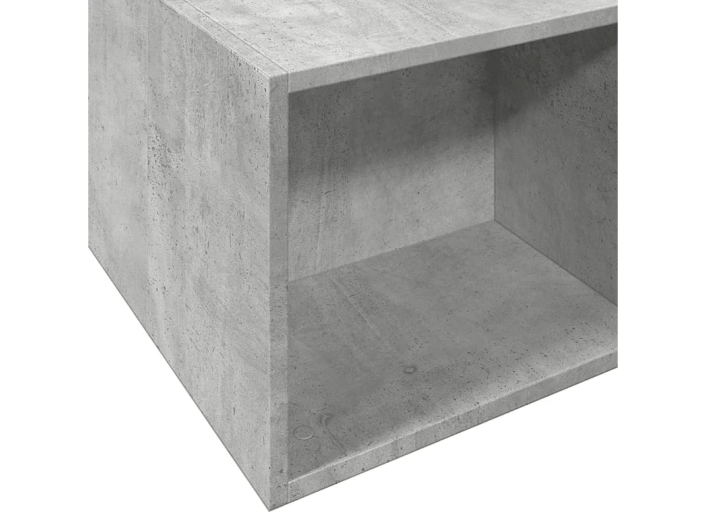 Cadre de lit sans matelas gris béton 150x200 cm