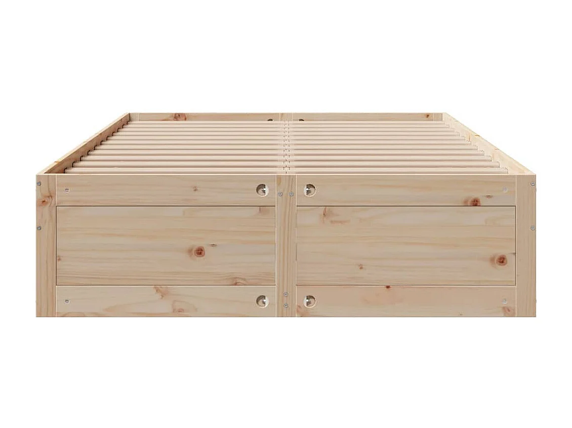 Cadre de lit sans matelas avec tiroirs 140x200 cm bois de pin
