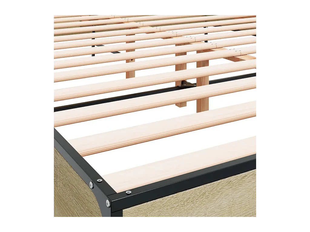 Cadre de lit sans matelas chêne sonoma 140x190 cm