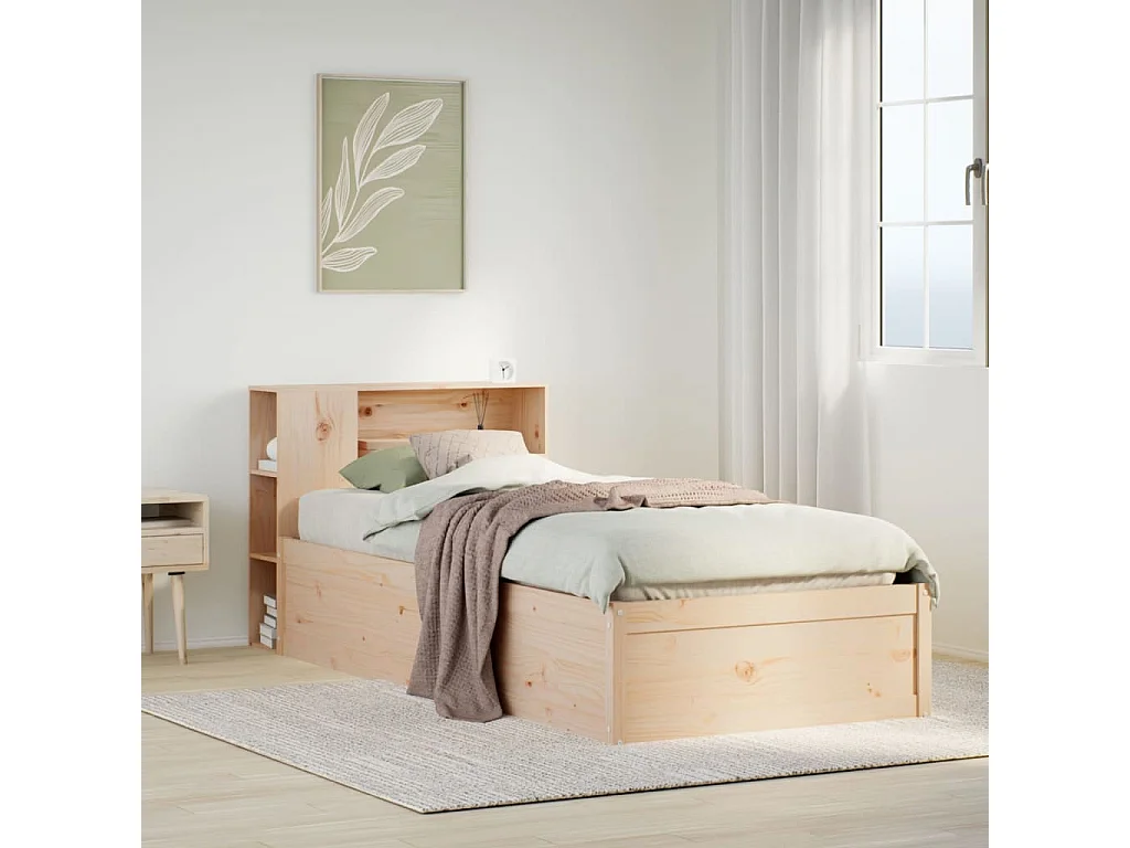 Cadre de lit sans matelas 100x200 cm bois massif de pin