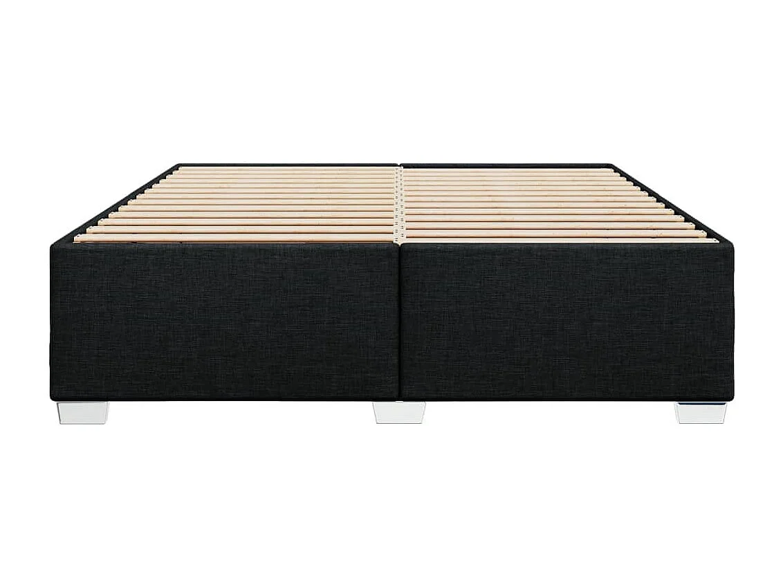 Cadre de lit sans matelas noir 200x200 cm tissu