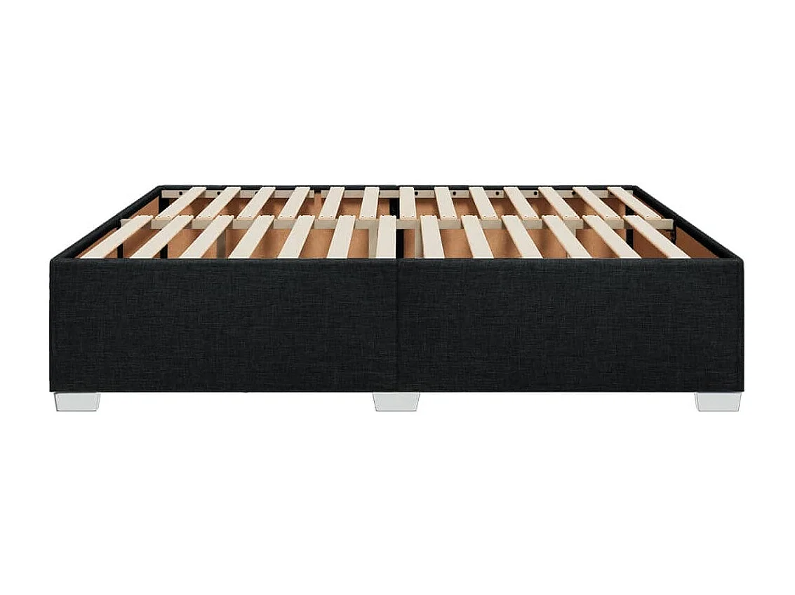 Cadre de lit sans matelas noir 200x200 cm tissu
