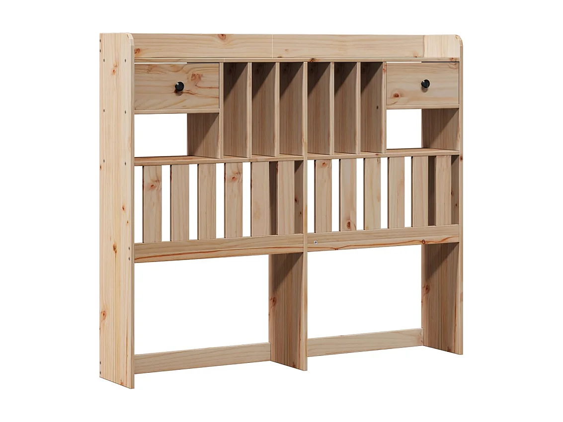 Letto Libreria senza Materasso 135x190 cm in Legno di Pino