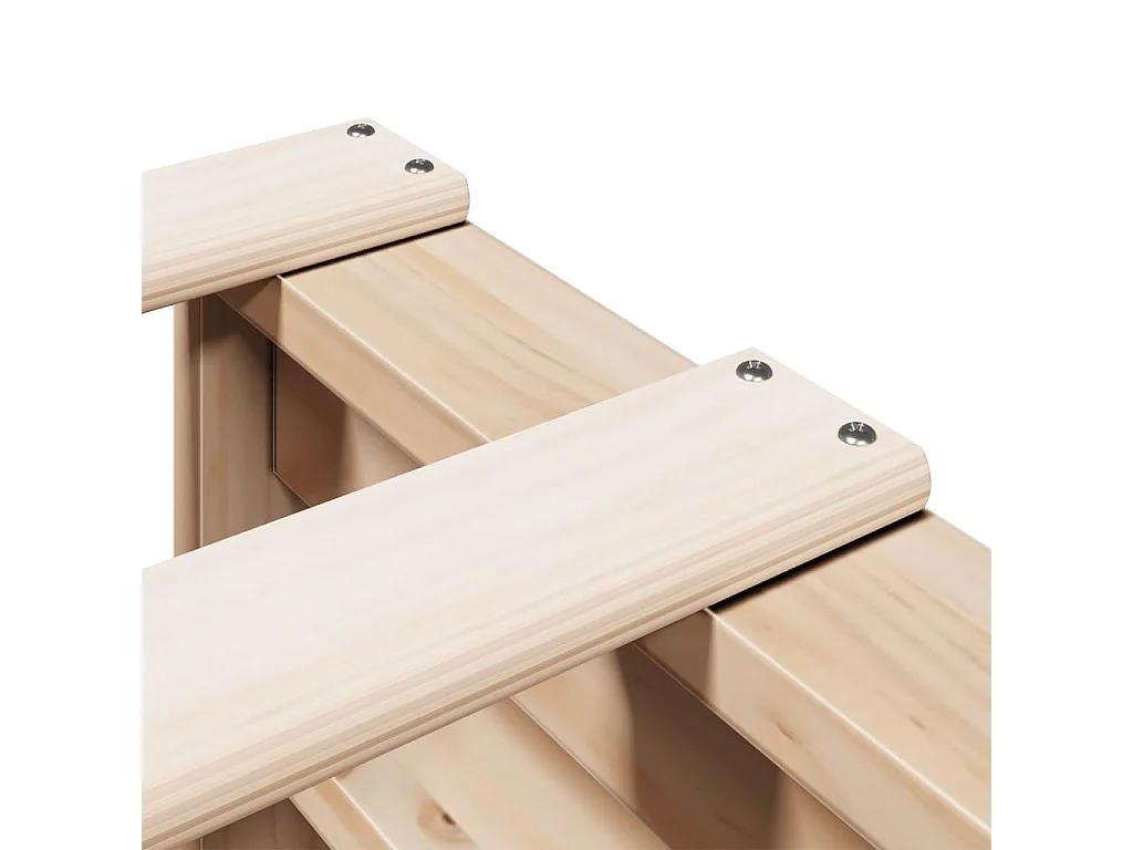 Letto Libreria senza Materasso 135x190 cm in Legno di Pino