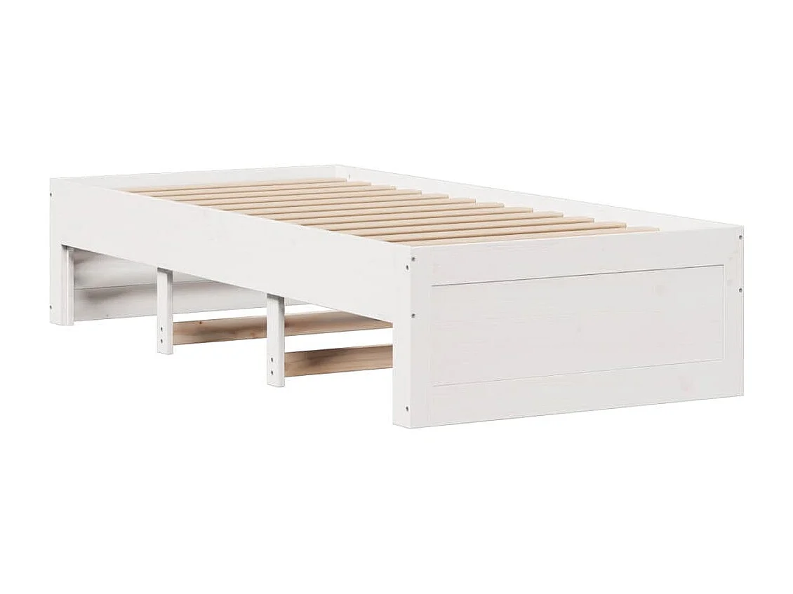 Letto con Libreria senza Materasso 75x190 cm in Legno Pino