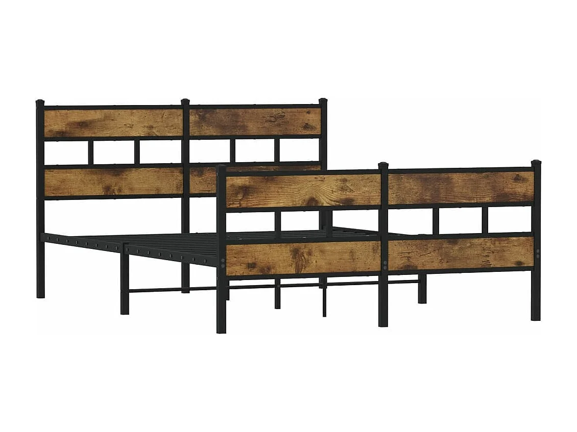 Giroletto senza Materaso in Metallo Rovere Fumo 160x200 cm