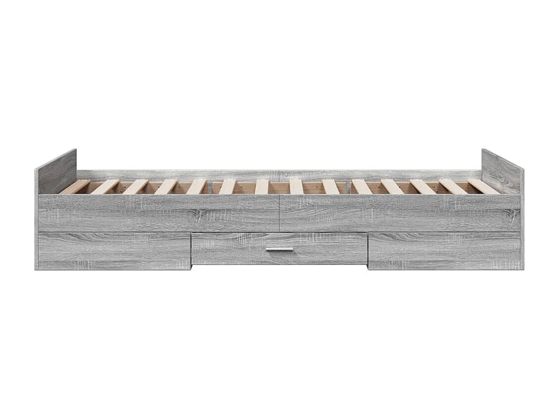 Giroletto Cassetti Grigio Sonoma 75x190 cm Legno Multistrato
