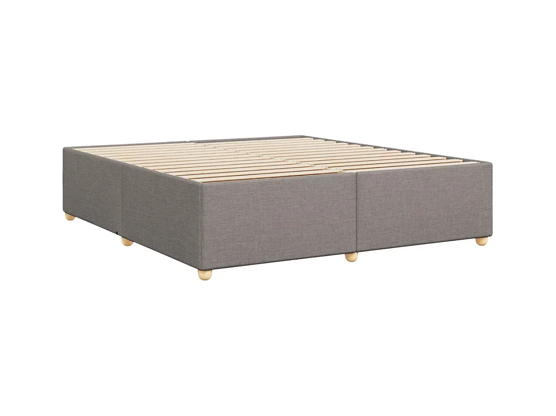 Cadre de lit sans matelas taupe 180x200 cm tissu