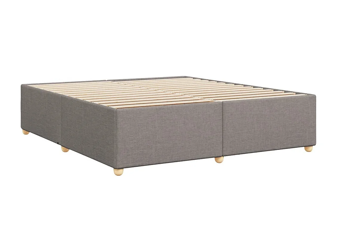 Cadre de lit sans matelas taupe 180x200 cm tissu