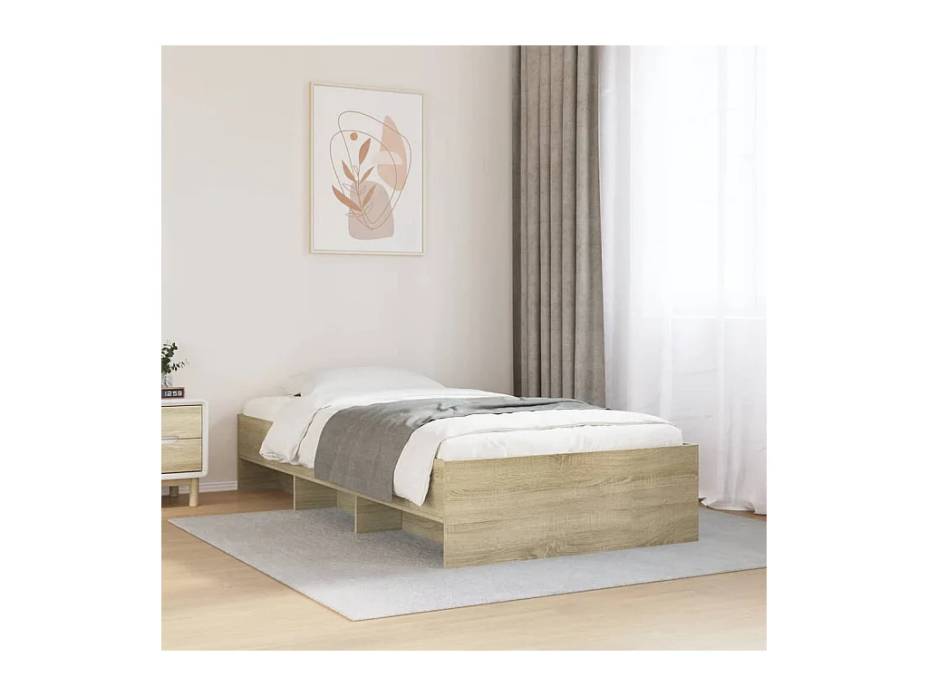 Giroletto senza Materasso Rovere Sonoma 90x190 cm in Truciolato