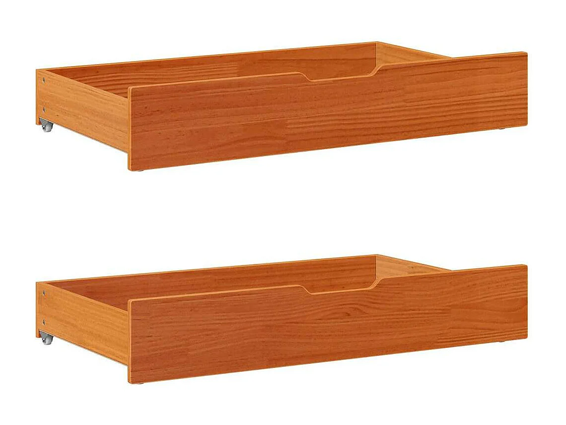 Cadre de lit sans matelas cire marron 150x200cm bois pin massif