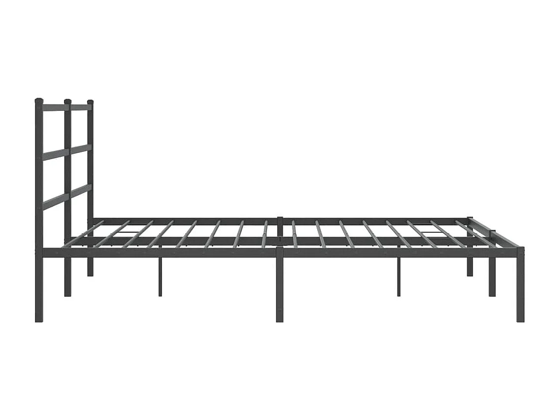 Estrutura de cama com cabeceira 193x203 cm metal preto