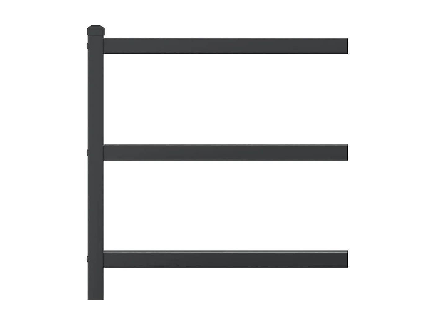 Estrutura de cama com cabeceira 193x203 cm metal preto