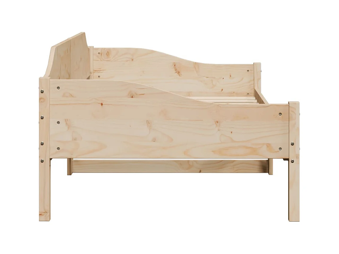 Estrutura de cama sem colchão 80x200 cm madeira de pinho maciça