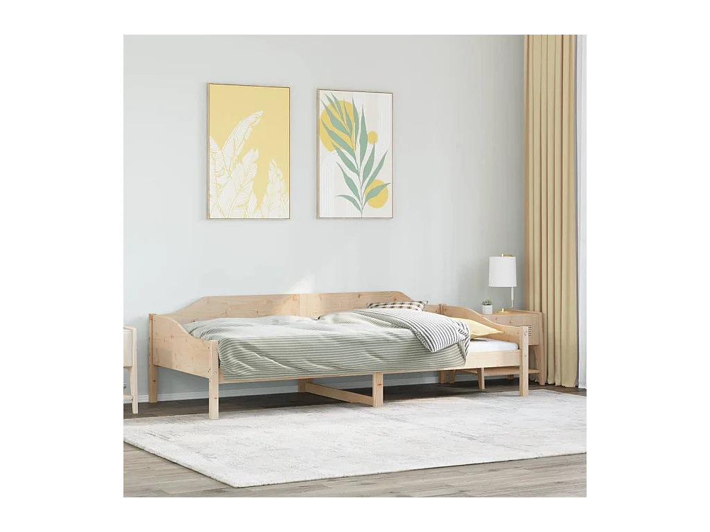 Giroletto senza Materasso 80x200 cm in Legno Massello Pino