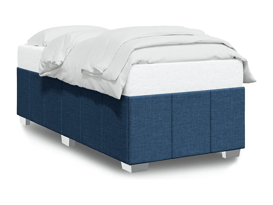 Cadre de lit sans matelas bleu 80x200 cm tissu
