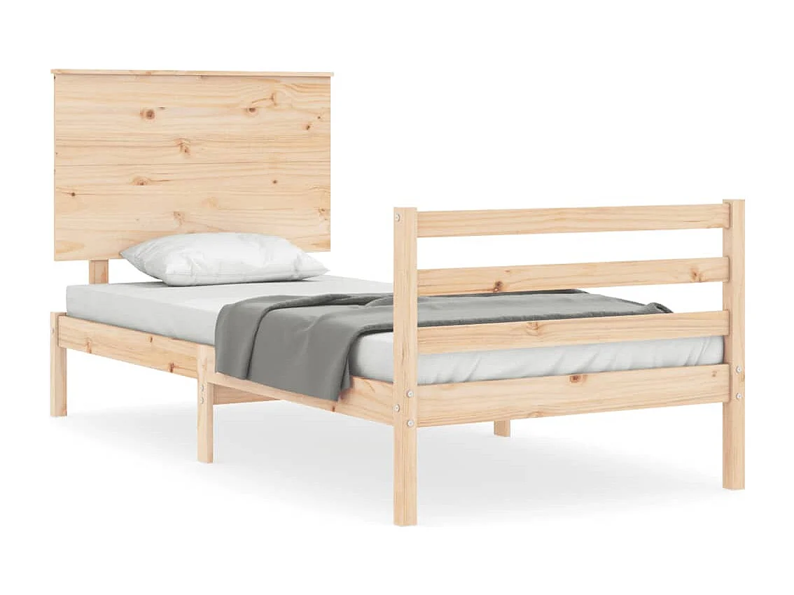 Cadre de lit sans matelas 100x200 cm bois massif