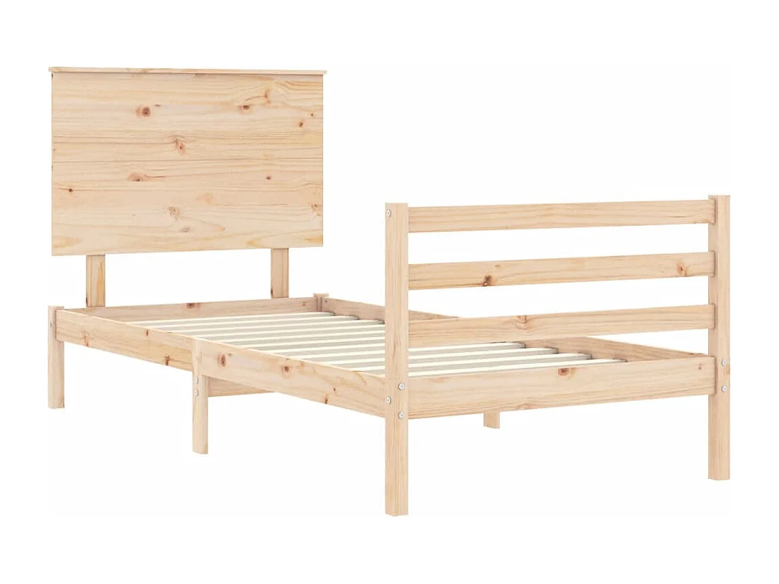 Cadre de lit sans matelas 100x200 cm bois massif