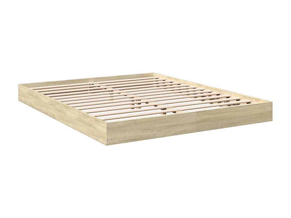 Bedframe zonder matras hout sonoma eikenkleurig 160x200 cm