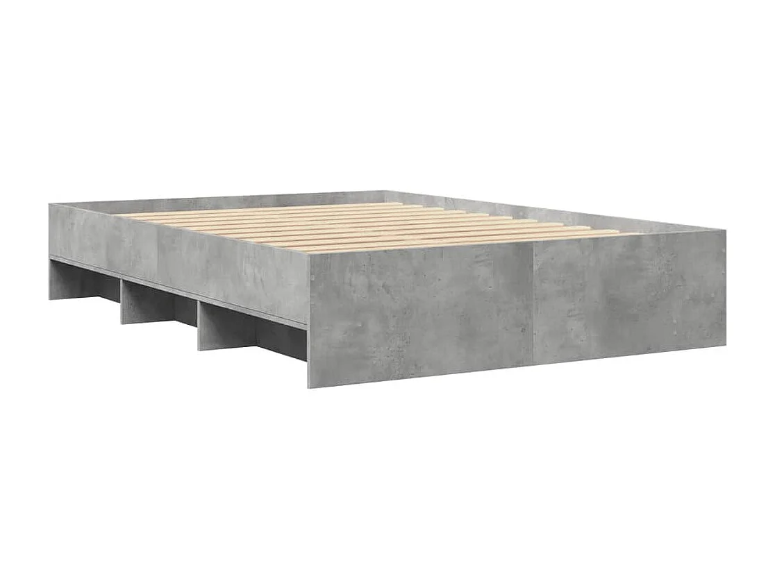Estructura de cama madera de ingeniería gris hormigón 120x190cm