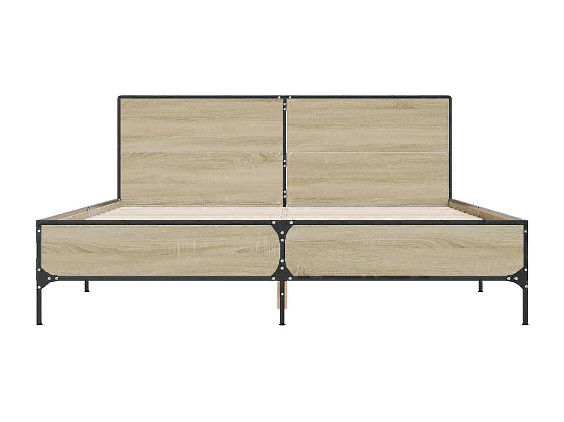Cadre de lit sans matelas chêne sonoma 150x200 cm
