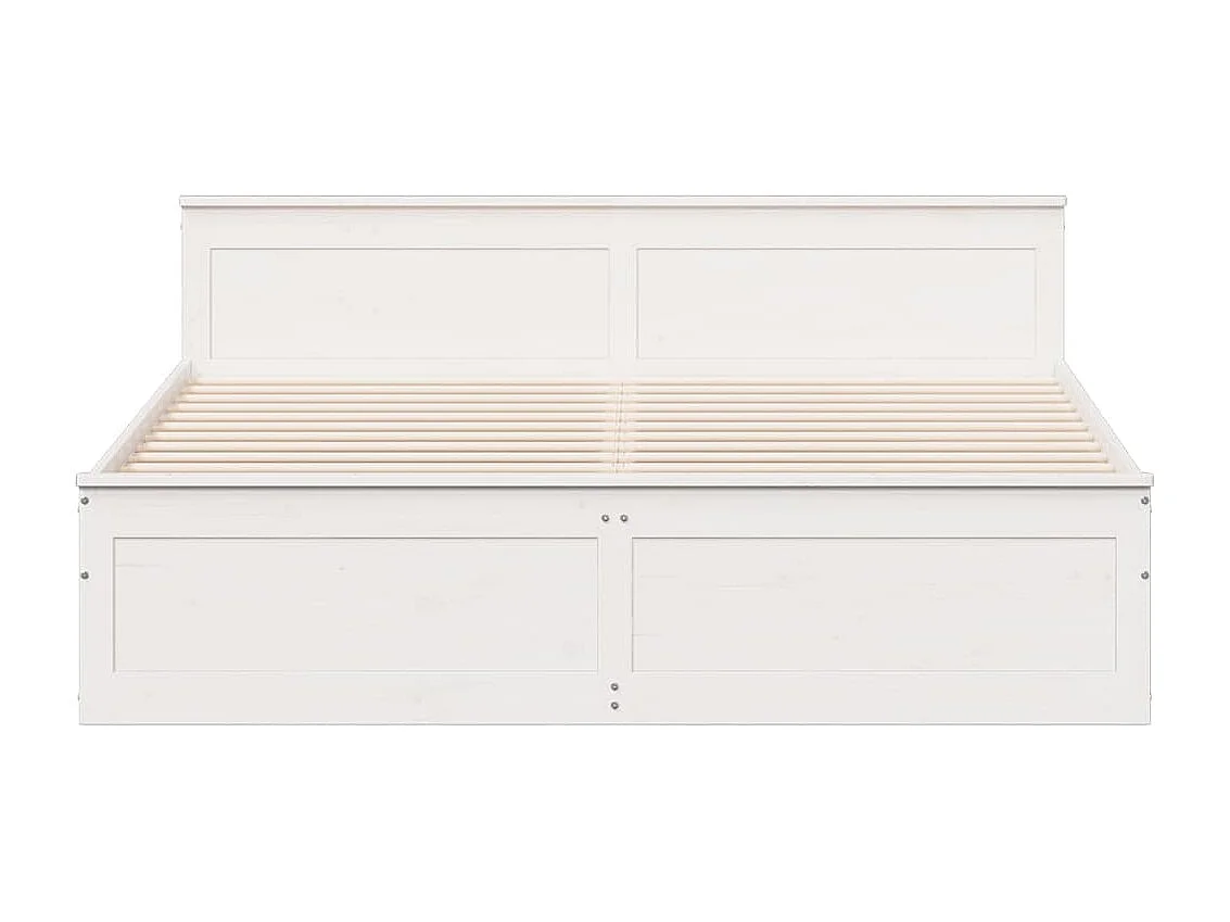 Cadre de lit sans matelas avec tête de lit 180x200 cm bois pin