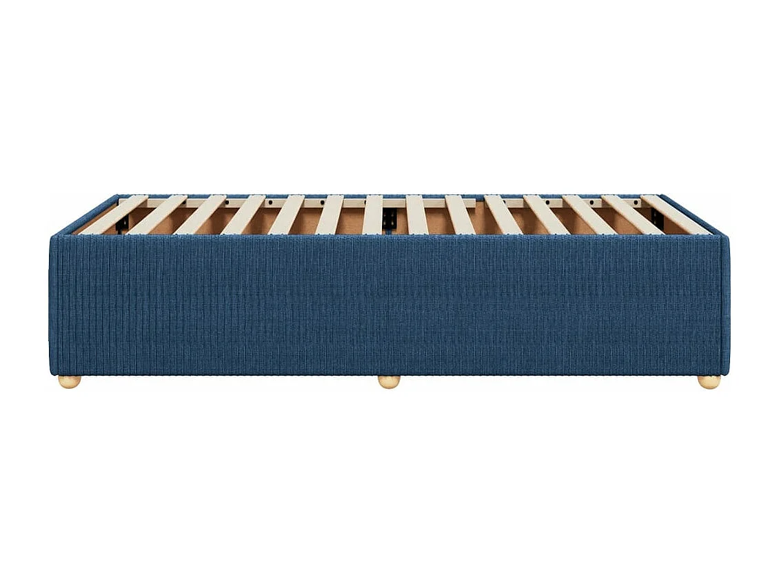 Cadre de lit sans matelas bleu 100x200 cm tissu