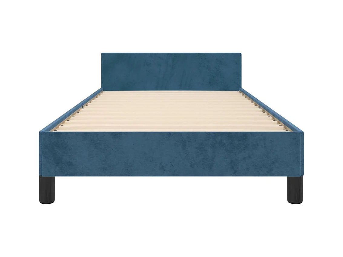 Bedframe zonder matras 90x190 cm fluweel donkerblauw